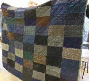 Quilt made with Suit fabric